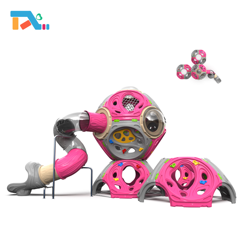 Funny Colorful Children Outdoor Plastic Slides Playground