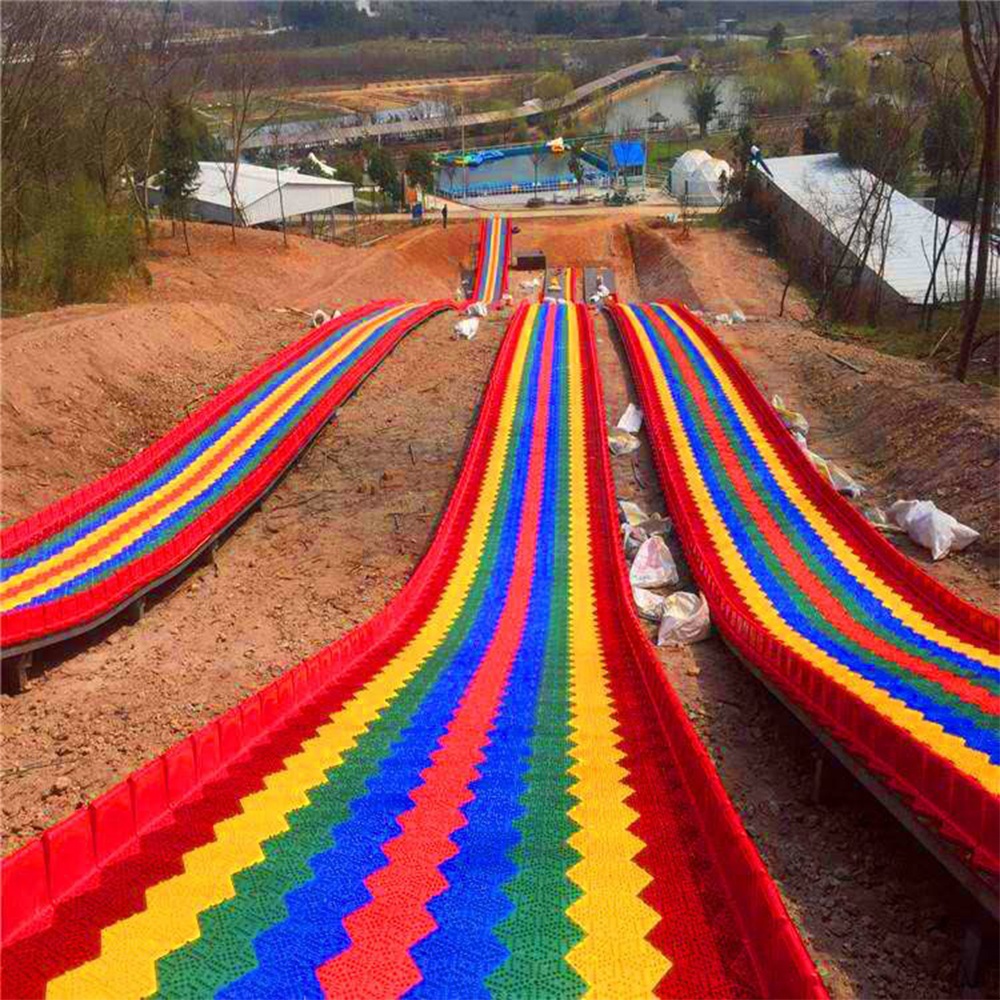Artificial Rainbow Slide Outdoor Kids Plastic Slide