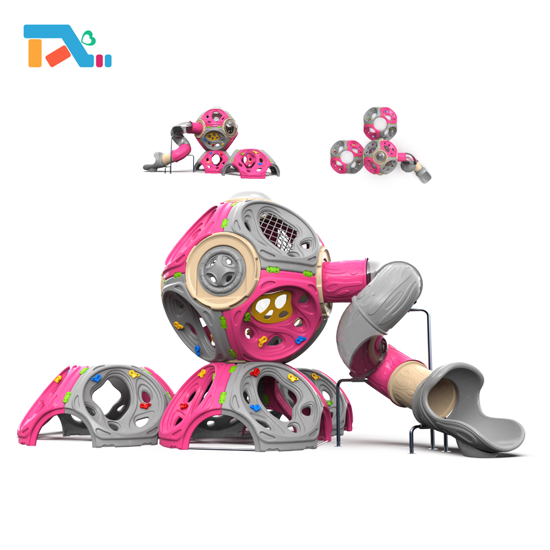 Funny Colorful Children Outdoor Plastic Slides Playground