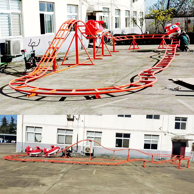 Amusement Park Manpower Roller Coaster Ride Attraction Good Quality Theme Park Rides Bicycle Power Roller Coaster Ride for Sale