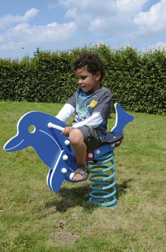 Outdoor Playground Plastic Spring Rider Equipment