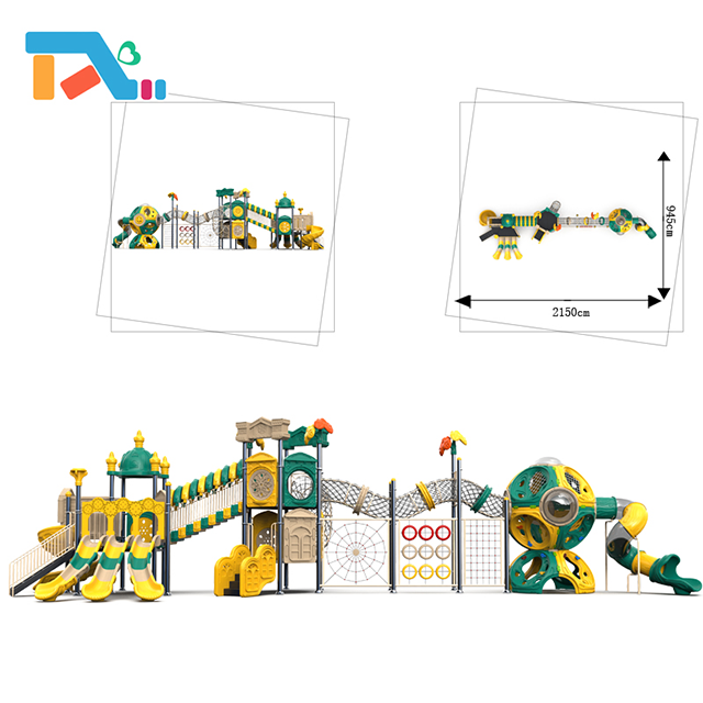 Plastic Slide Set Outdoor Playground for Children