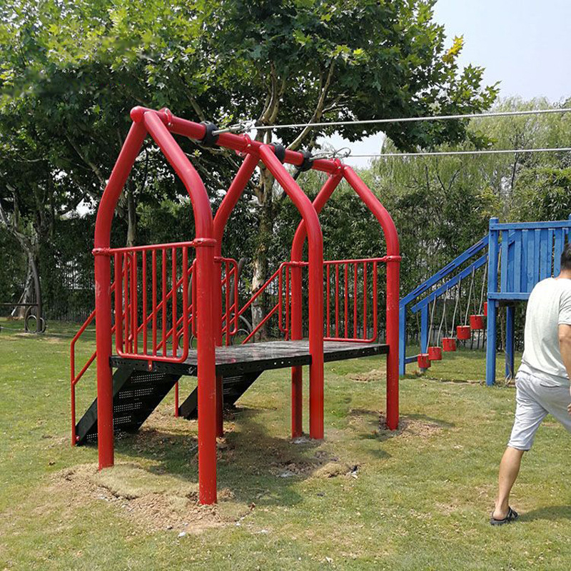 Commercial Theme Park Safety Kids Adventure Zip line Playground Outdoor Playground Equipment for Sale