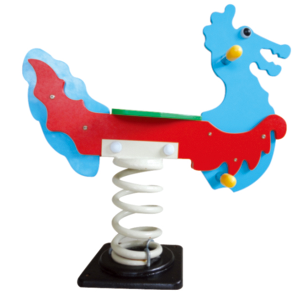 Children Playing Outdoor Spring Rider Playground Rocking Horse