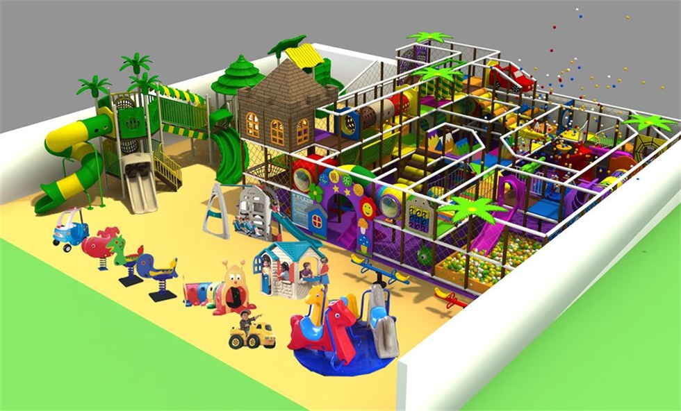 Funny Playground Kids Indoor Fun Equipment Slide Indoor Playground