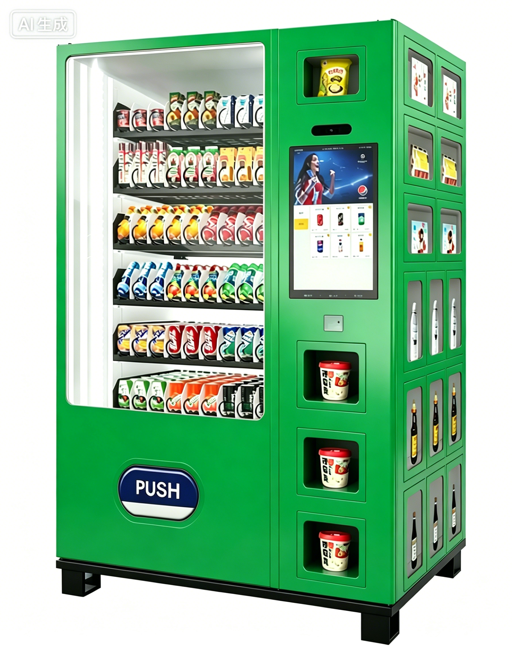 Smart Touch Screen Snack & Drink Refrigerated Vending Machine