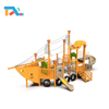 Fashion Creative Sloping House Series Children Wooden Playground with Tubular Slide for children