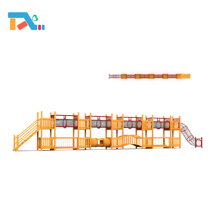 Preschool Kids Large Playground Wooden Used Equipment Child Slide Outdoor Playground Wood for children