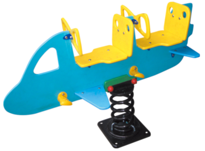 Children Playing Outdoor Spring Rider Playground Rocking Horse