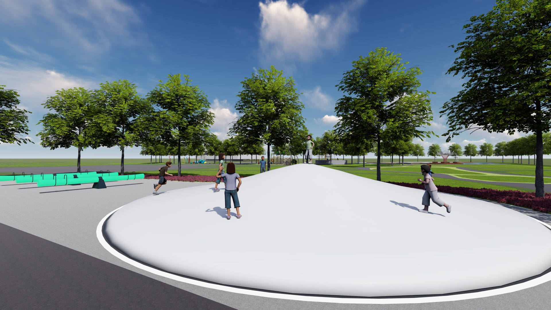 New Outdoor Inflatable Jumping Pillow Jumping Cloud for Sale