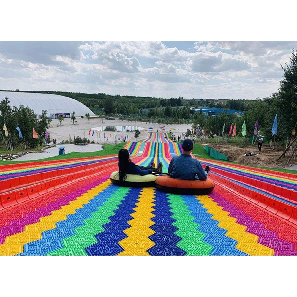 Artificial Rainbow Slide Outdoor Kids Plastic Slide
