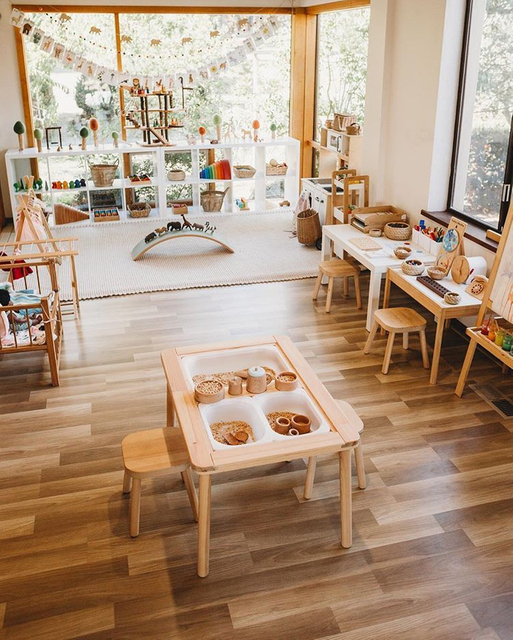 Kindergarten Kids Wooden Table and Chair Set Children Furniture