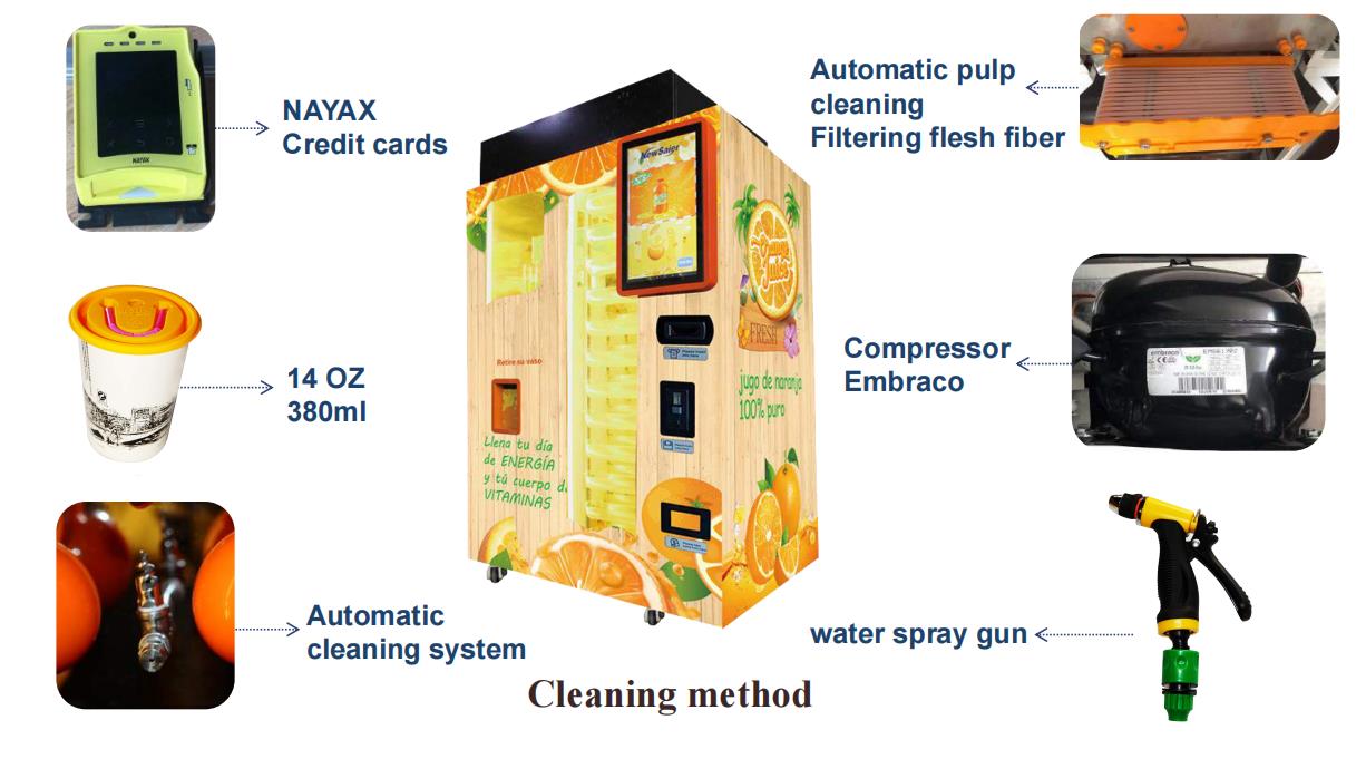 Automatic Cooling Orange Juice Vending Machine With Tag