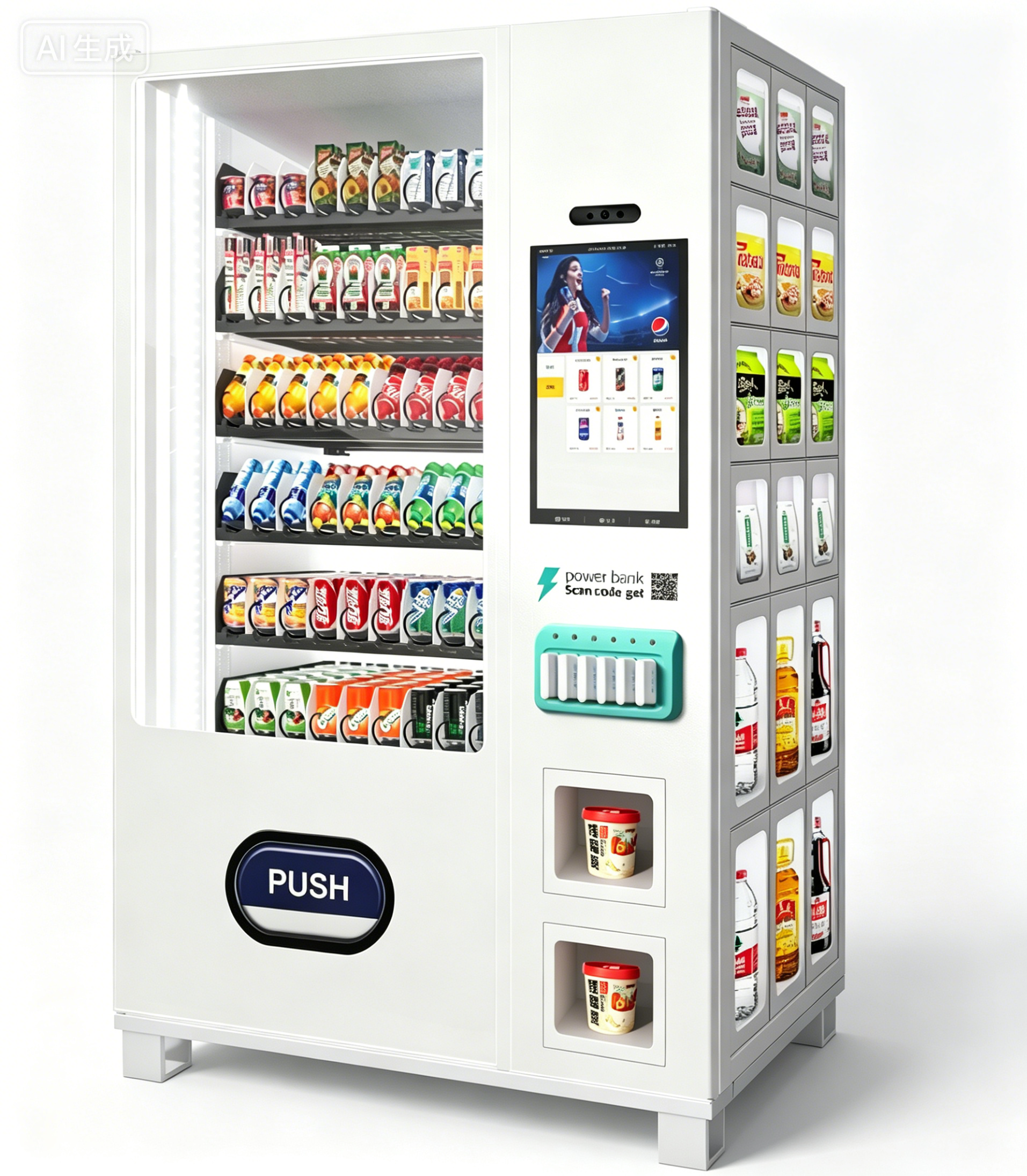 Smart Touch Screen Snack & Drink Refrigerated Vending Machine