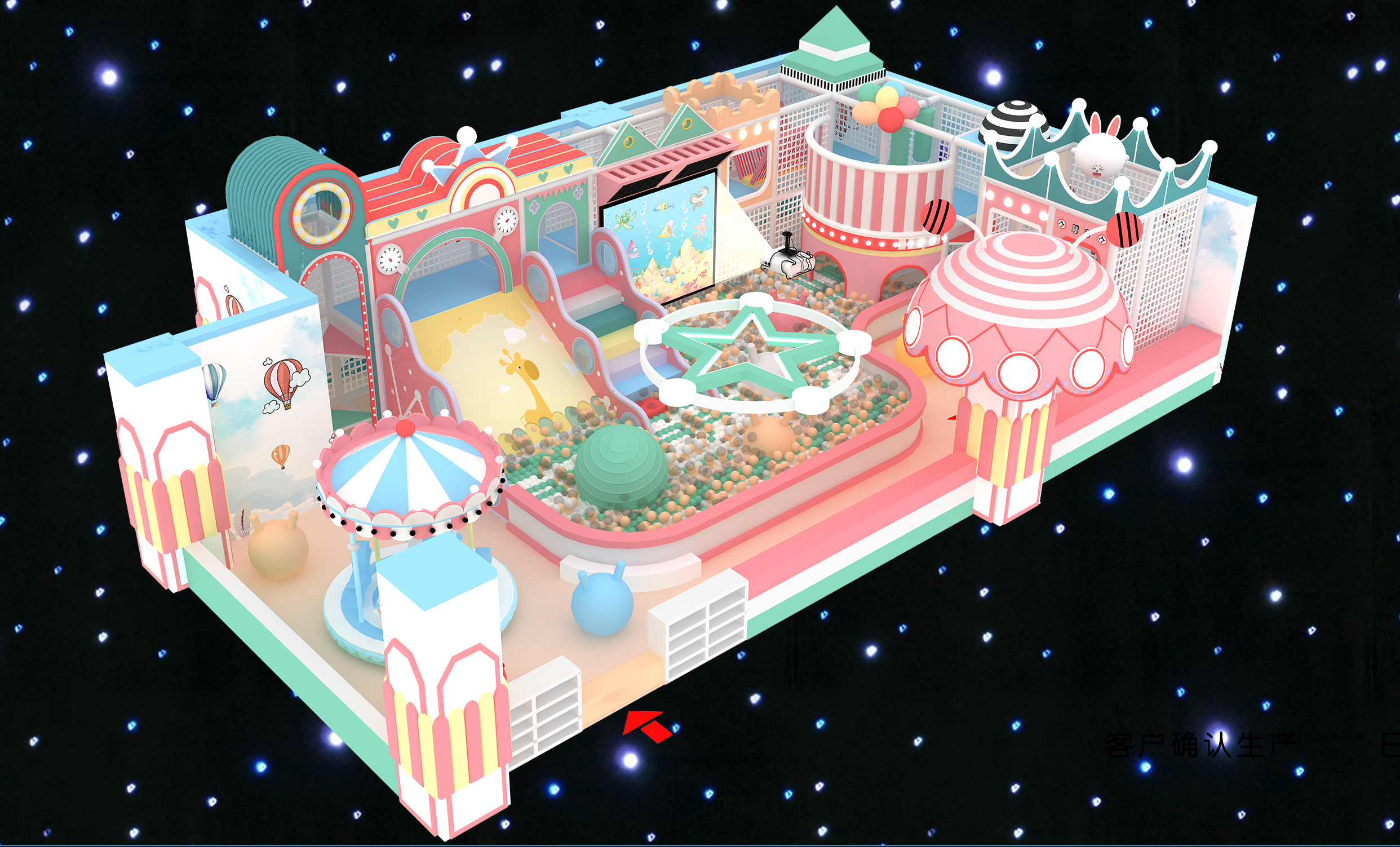 Kids Gym Equipment Soft Play Naughty Castle for Sale