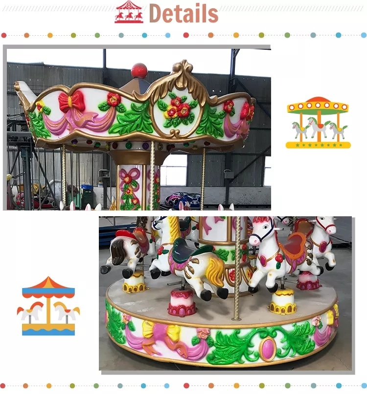 Amusement Park Creative Design Electric Animal Carousel for Indoor Playground 