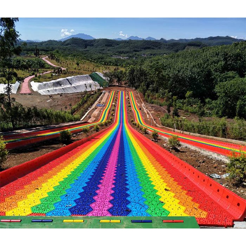 Amusement Rainbow Slide Outdoor Kids Plastic Slide