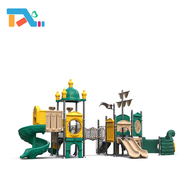 Outdoor Amusement Park Equipment Kids Electric Playground Pirate Ship Slide