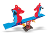 Kids Ride on Plastic Play Seesaw for Kids Double Color Deer Rocking Horse Animal Toy