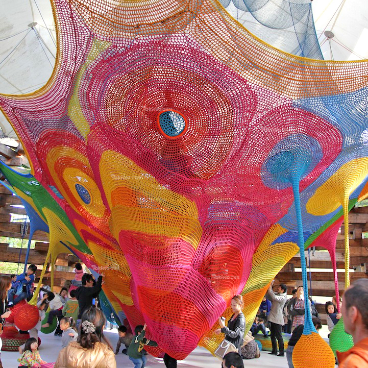 Rainbow Rope Net Climbing Outdoor Playground Equipment