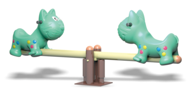  Outdoor playground equipment manufacturer children plastic playground seesaw