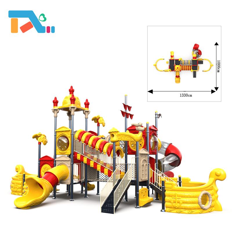 Popular Theme Pirate Ship Series Outdoor Playground Slide Pirate Ship Slide