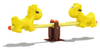 Kindergarten children playground plastic seesaw outdoor lovely shape kids seesaw play equipment toy seesaw