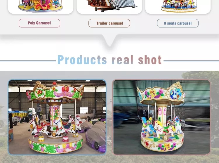 Amusement Park Creative Design Electric Animal Carousel for Indoor Playground 