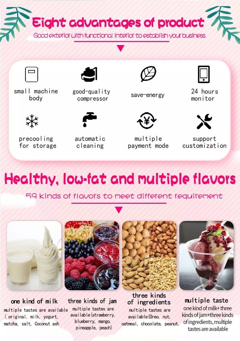 Credit Card Acceptor Making Money Easy Ice Cream Vending Machine for Sale