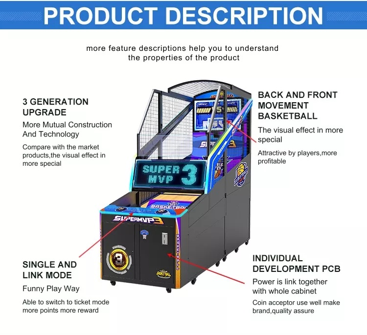 Electronic Basketball Shooting Game Machine Equipment