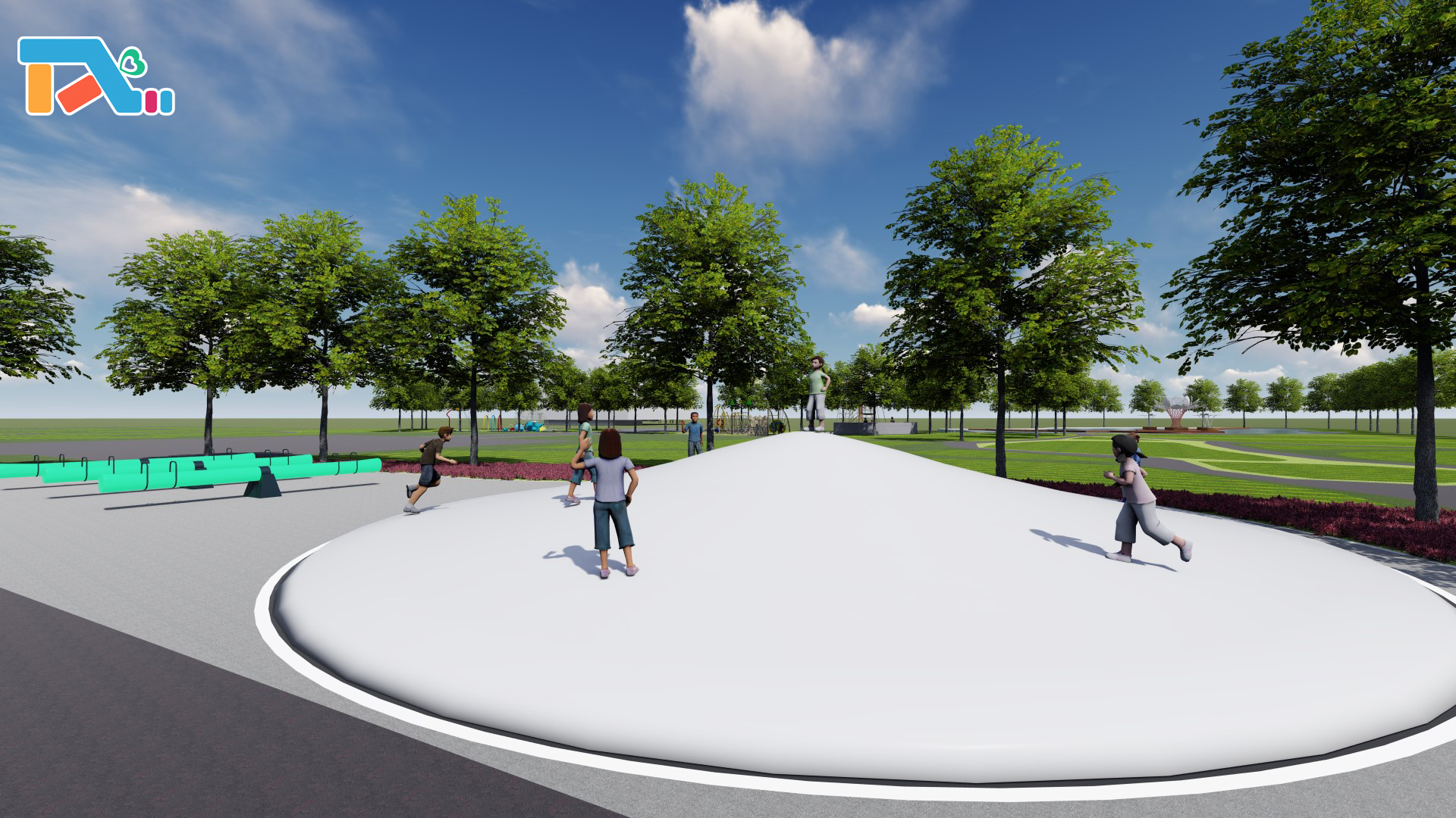 Creative Design Inflatable Jumping Pillow Jumping Cloud with Good Quality