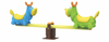 Kids Ride on Plastic Play Seesaw for Kids Double Color Deer Rocking Horse Animal Toy
