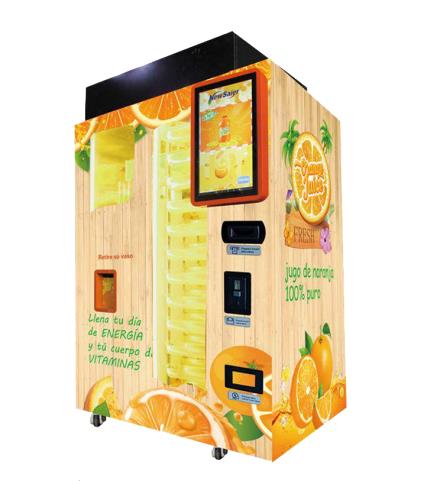 Automatic Cooling Orange Juice Vending Machine With Tag