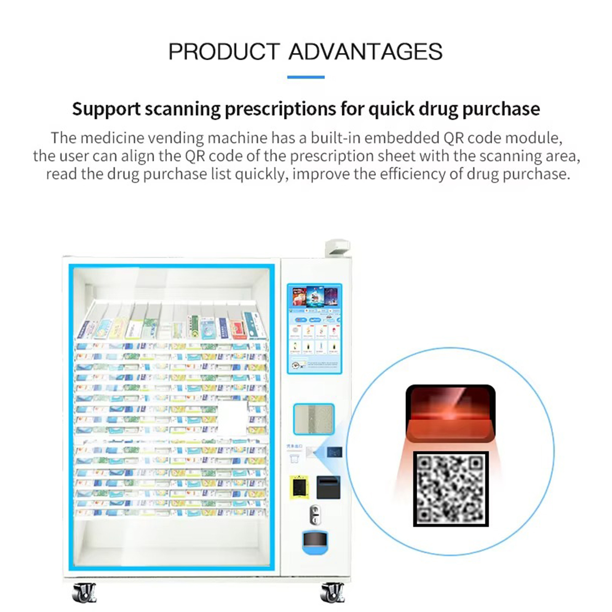 Supplier 24/7 Cold Food Vendor Automat Medicine Drug Pizza Bottle Tattoo Sticker Spending Vending Machine