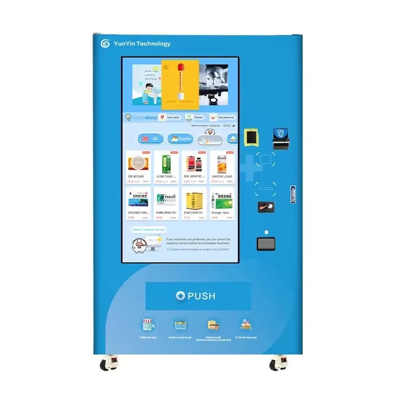 Auto Hospital Snack Drink Protein Shake Medicine Pharmacy Lash Dispensing Spending Vending Machine for Sale