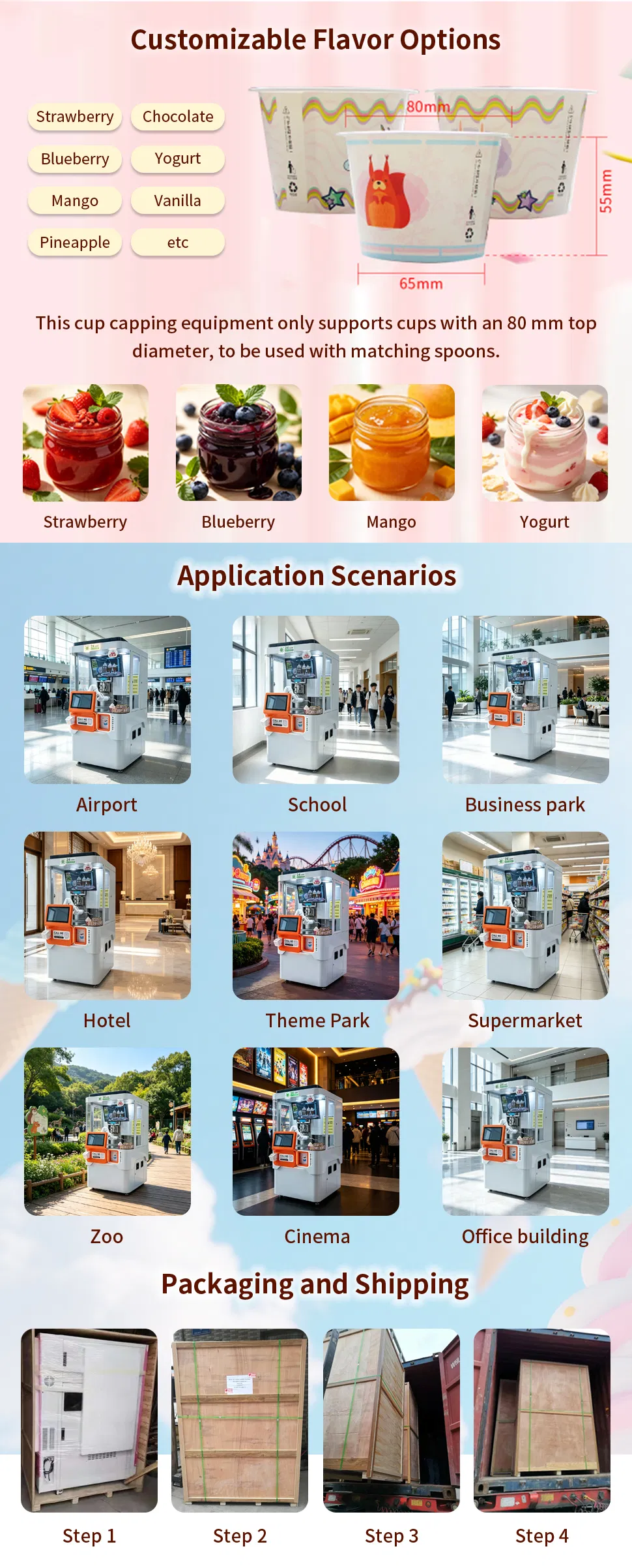 CE Certified 18L Automatic Robotic Arm Dispensing Coffee Ice Cream Making Vending Machine