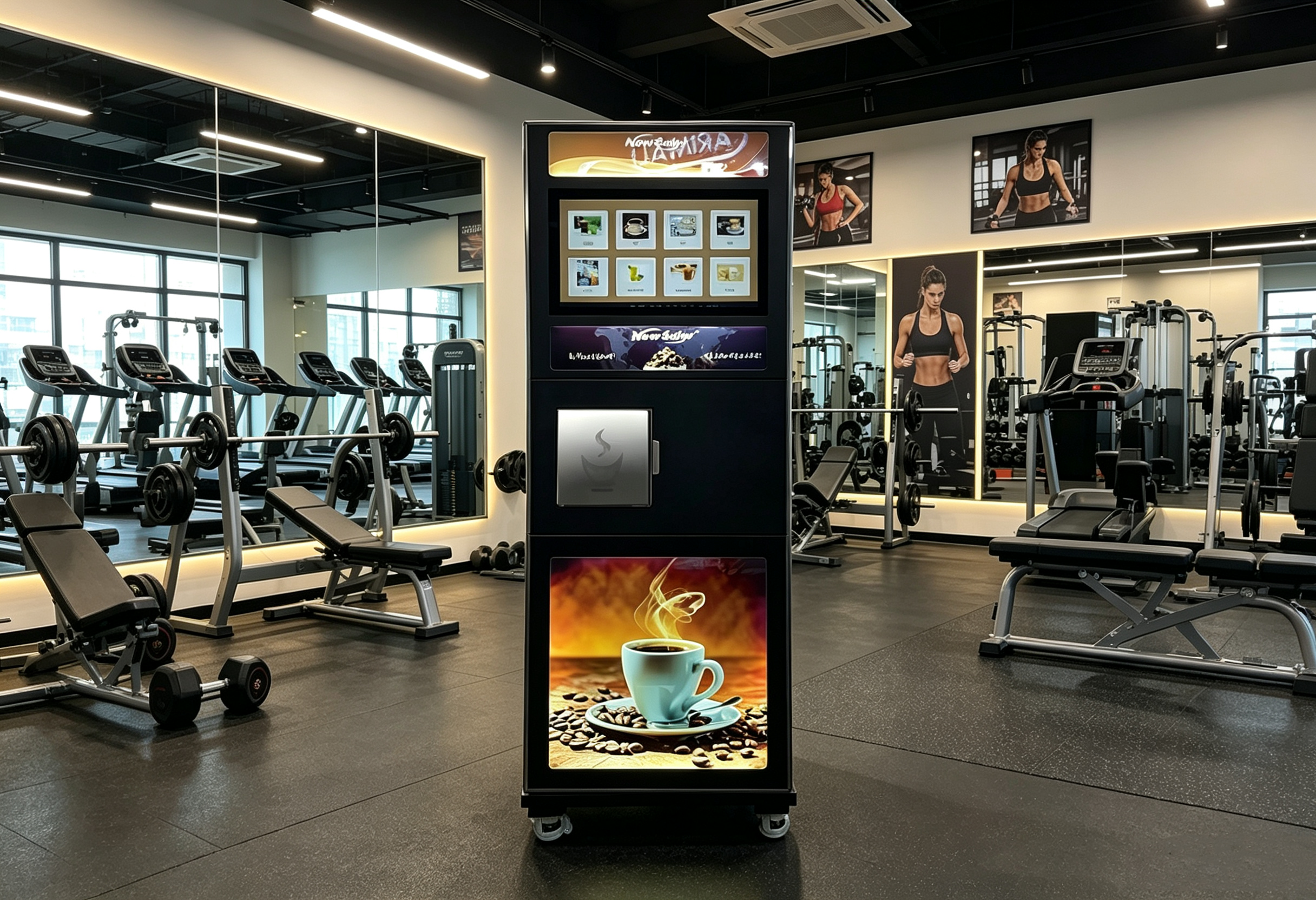 Maquina Expendedora Business Touch Screen Coin Operated Espresso Maker Tea Drink Sale Coffee Vending Machine