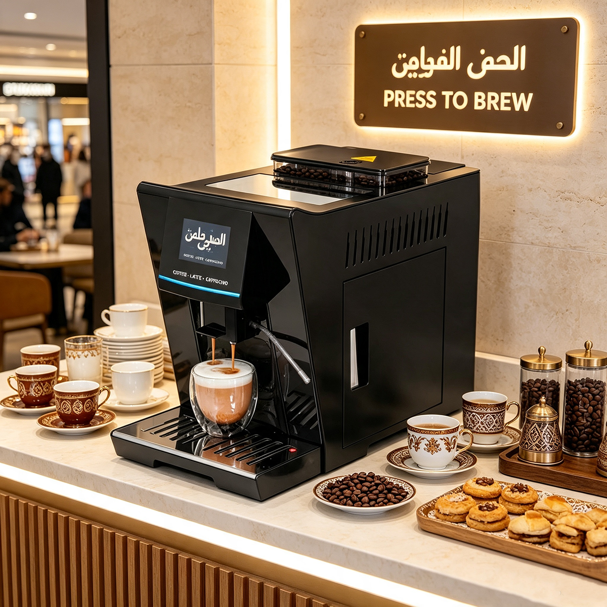 Semi-Automatic Table Top Touch Screen Indoor Locker Fresh Coffee Espresso Dispenser Vending Machine for Home Use