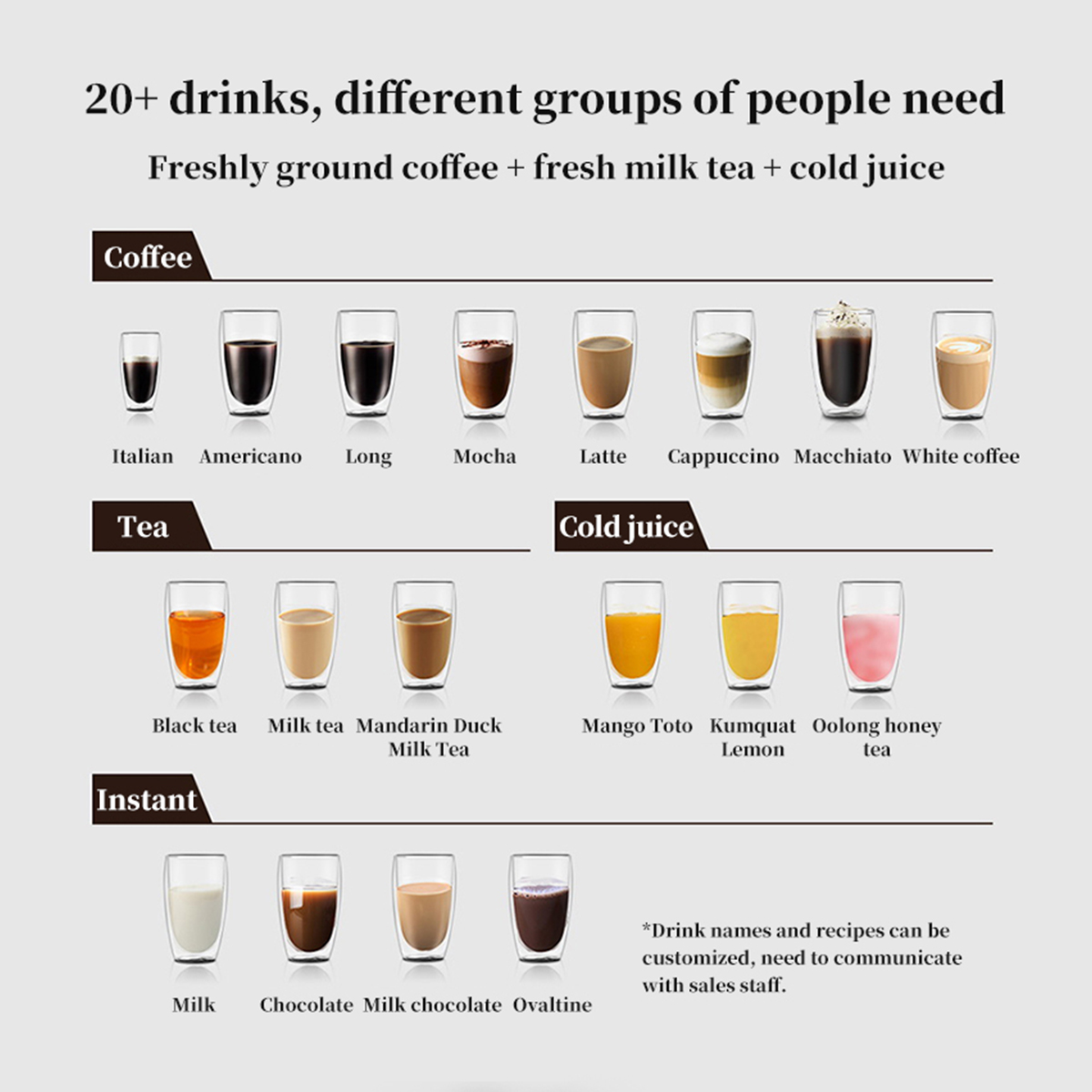 Product Automatic Commercial Water Chocolate Espresso Coffee Innovative Vending Machine