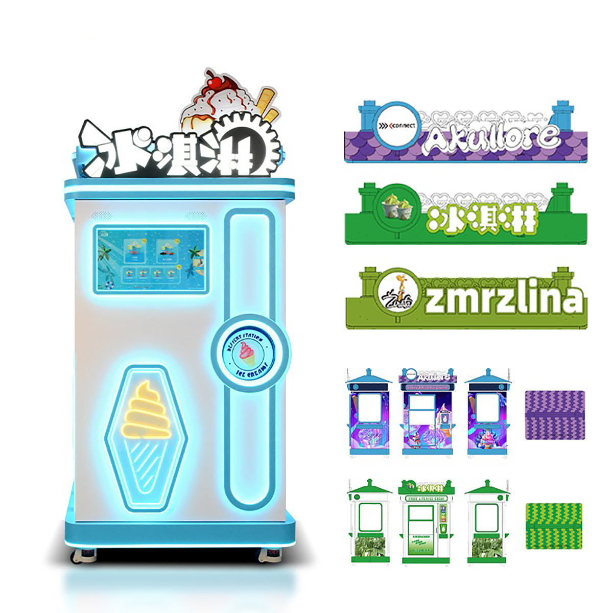 Snowflake Soft Serve Smoothie Cold Fruit Frozen Food Bakery Maker Making Ice Cream Vending Machine
