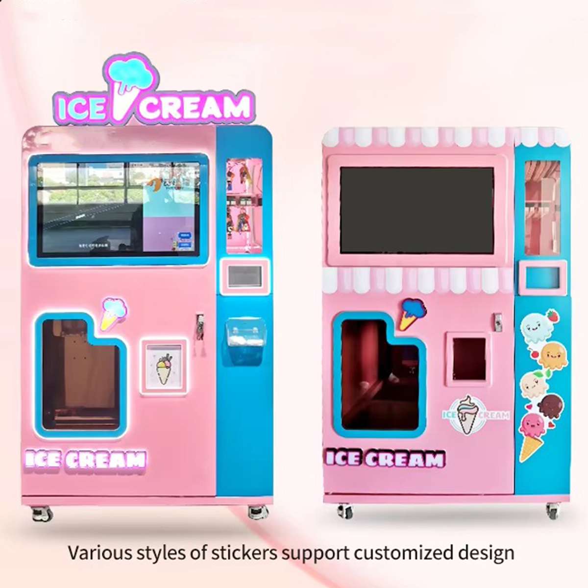 Premium Smart Small Bulk Self-Service Ice Soft Serve Fast Treats Maker Making Food Ice Cream Vending Machine