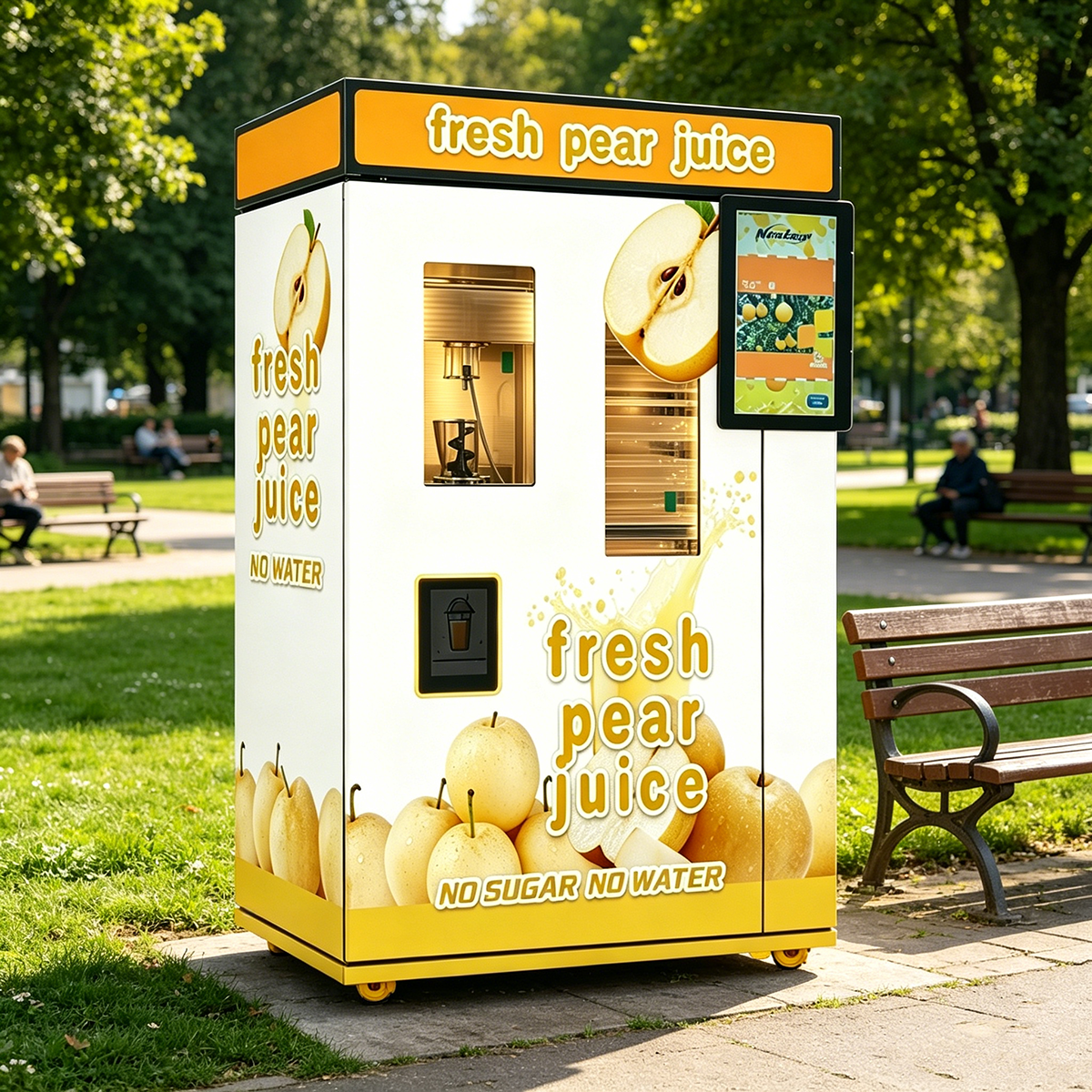 Eco-Friendly Wall Mounted Advanced Water Proof Pear Juice Vending Machine