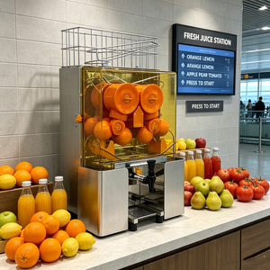 Mini Semi-Automatic Electric Pure Water Fruit Citrus Orange Juicer Juice Extractor Making Processing Vending Machine Sale