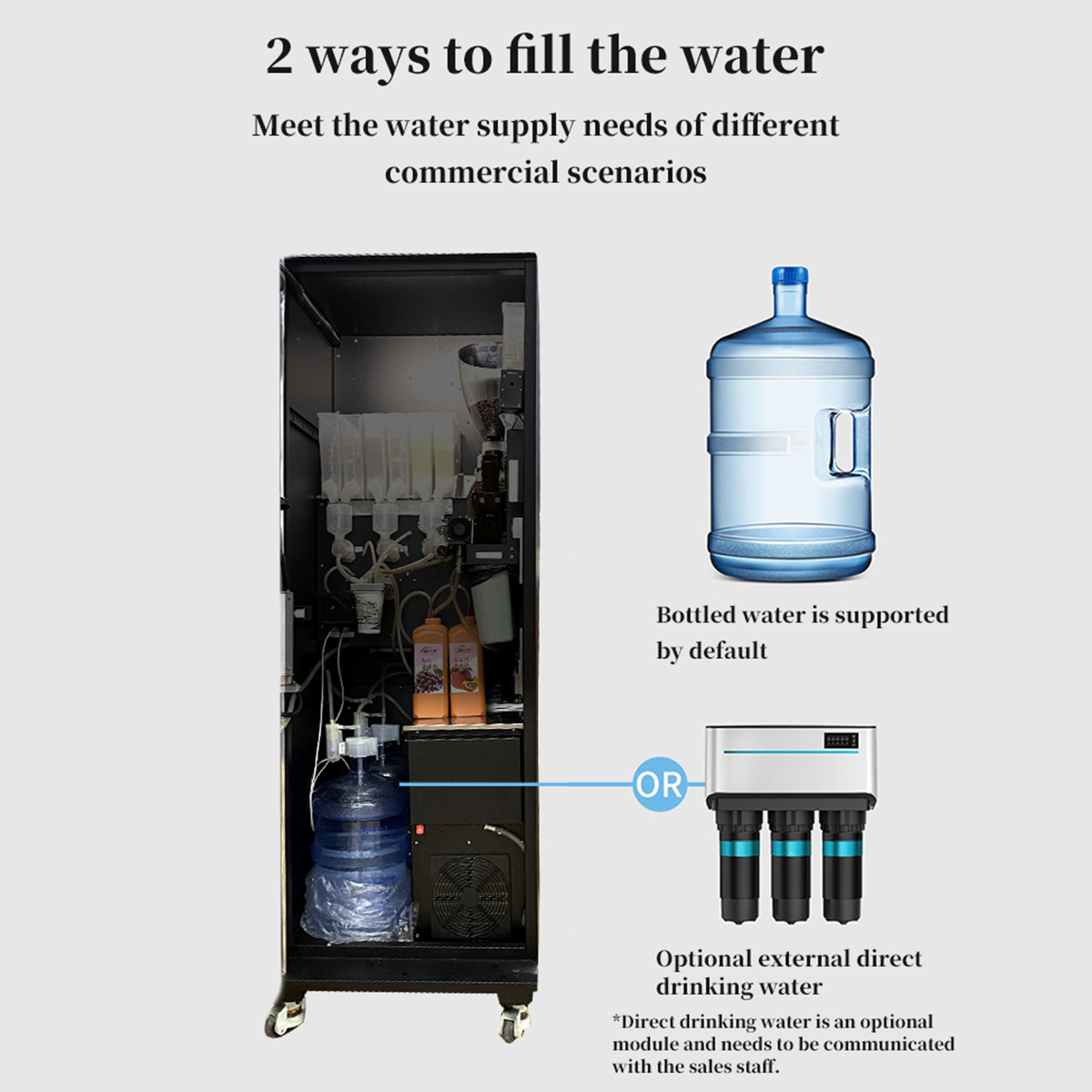 Product Automatic Commercial Water Chocolate Espresso Coffee Innovative Vending Machine