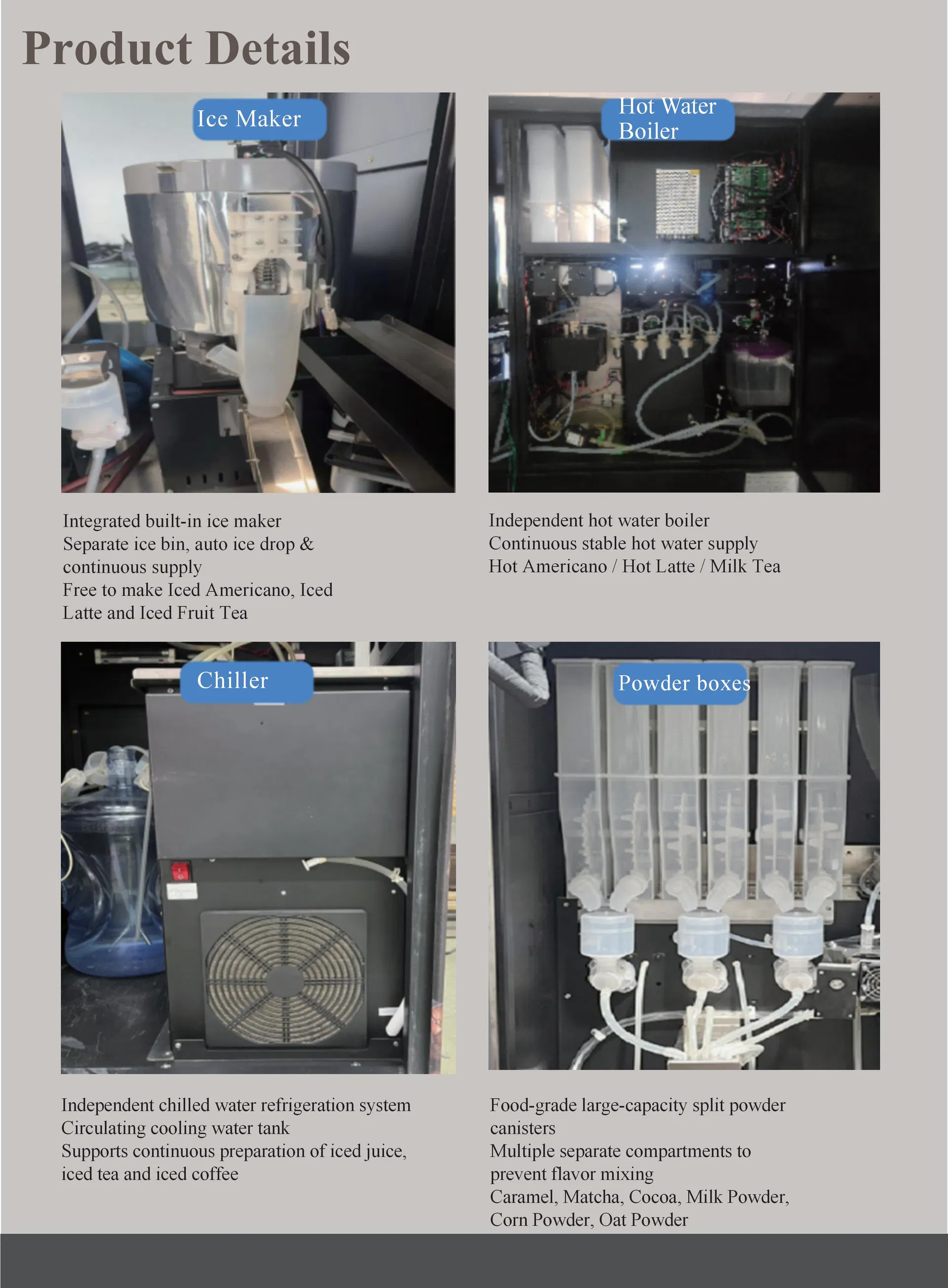 Self-Service Combo Water Ice Cube Protein Shake Cold Drinks User-Friendly Versatile Premium Coffee Vending Machine
