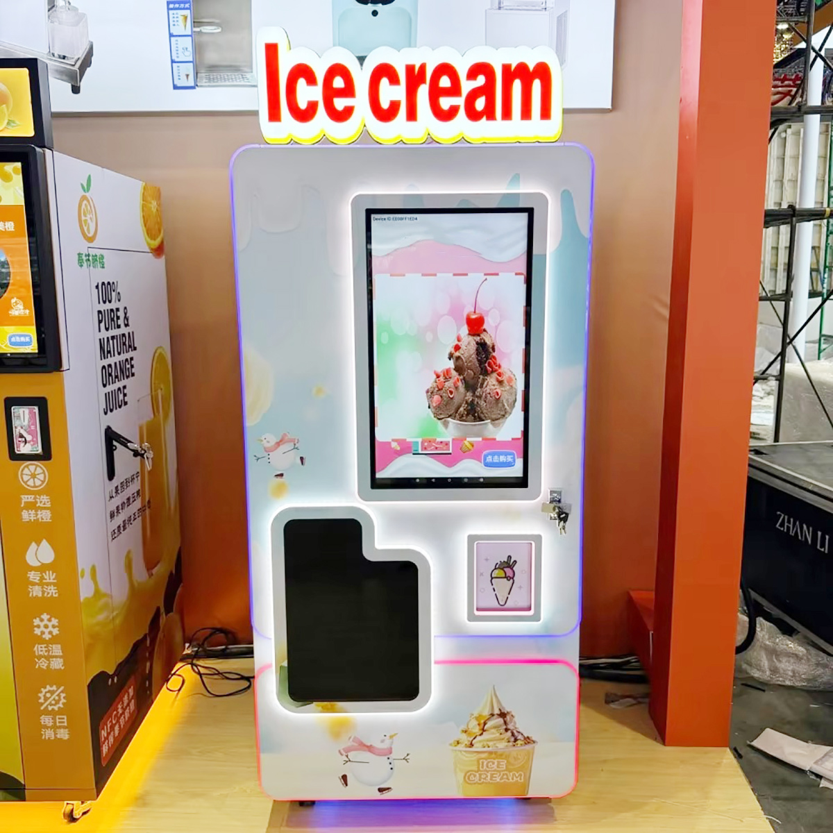 Serve Frozen Yogurt Gelato Ice Lolly Popsicle Ice Cream Vending Machine
