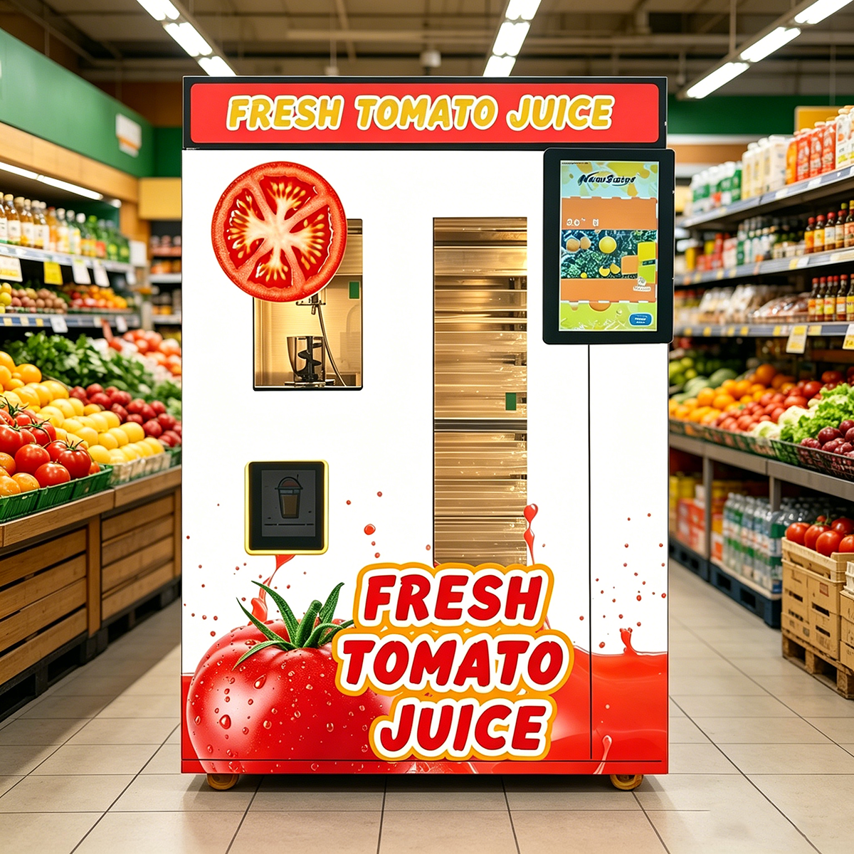 User Friendly Safety Best Seller Modern Tomato Juice Vending Machine