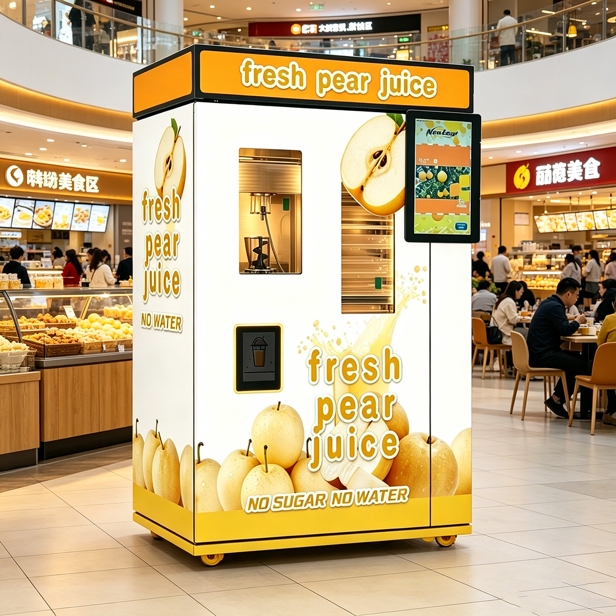 Eco-Friendly Wall Mounted Advanced Water Proof Pear Juice Vending Machine