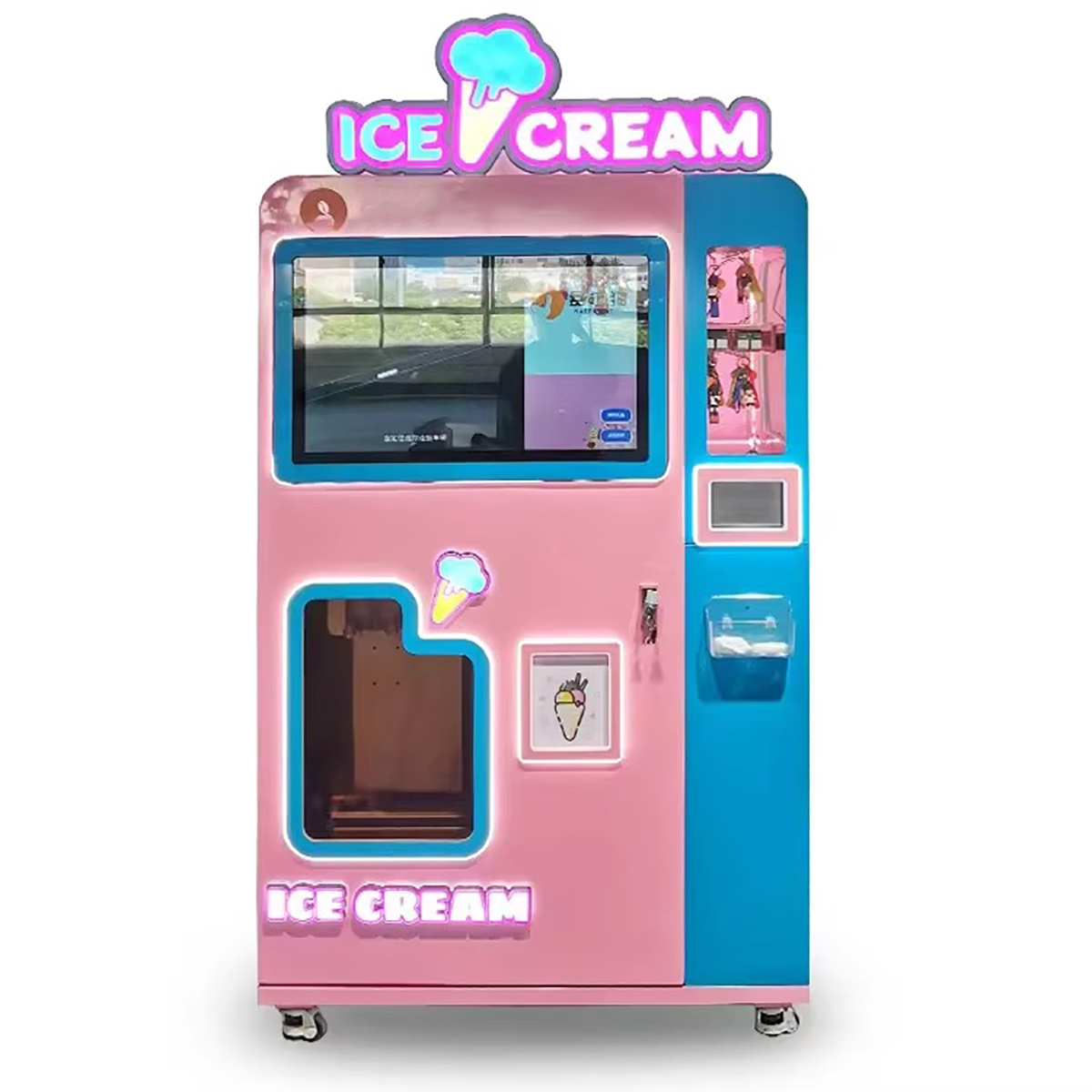 Premium Smart Small Bulk Self-Service Ice Soft Serve Fast Treats Maker Making Food Ice Cream Vending Machine