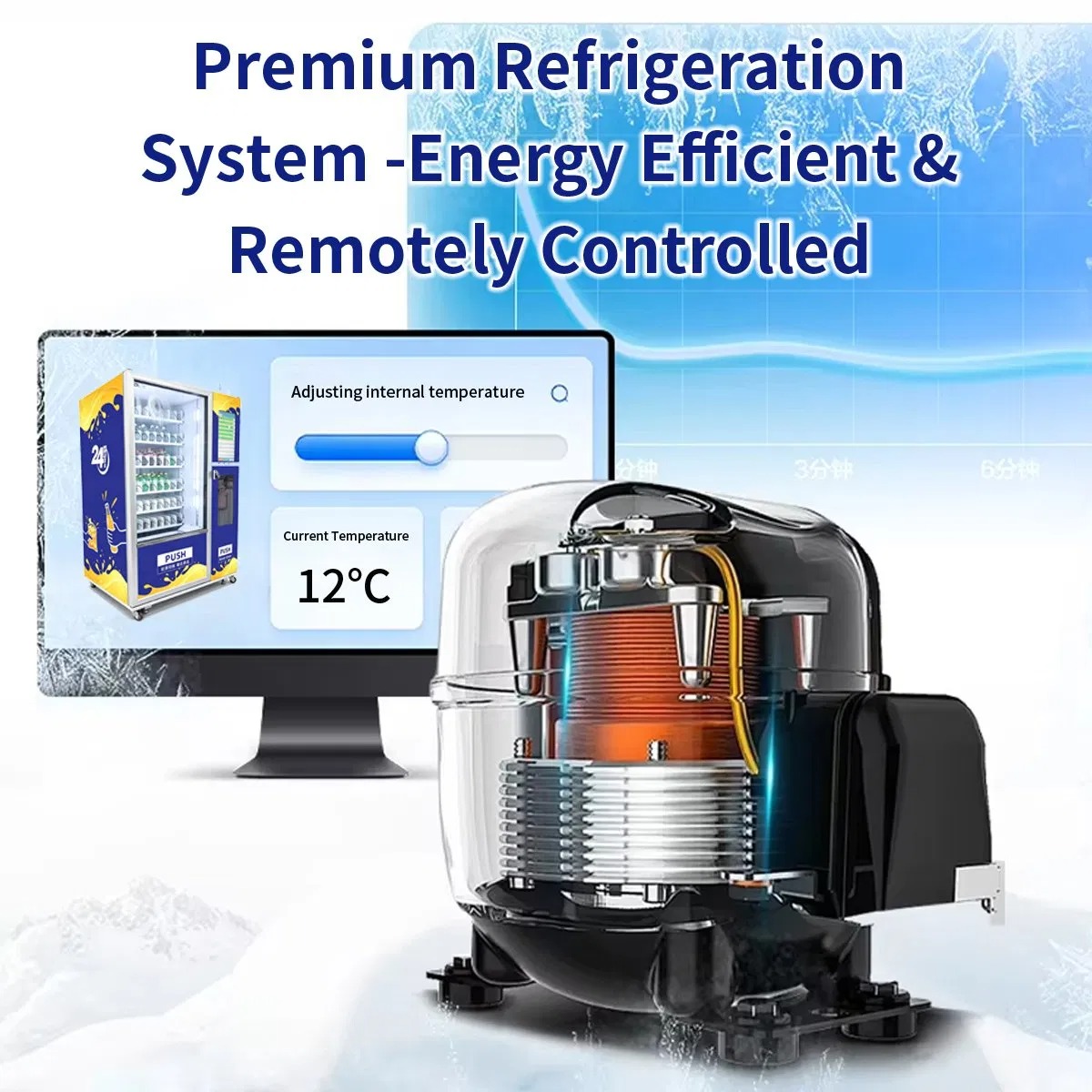 Smart Fully Automatic Vending Machine for Drinks And Snacks